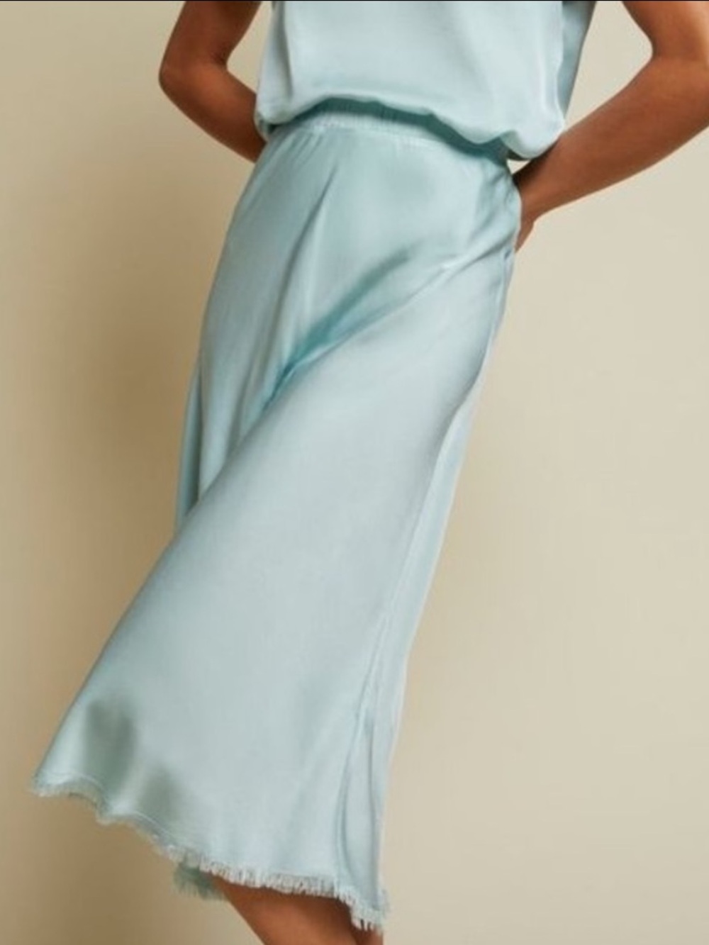 Nation LTD Mabel Bias Slip Sateen Skirt